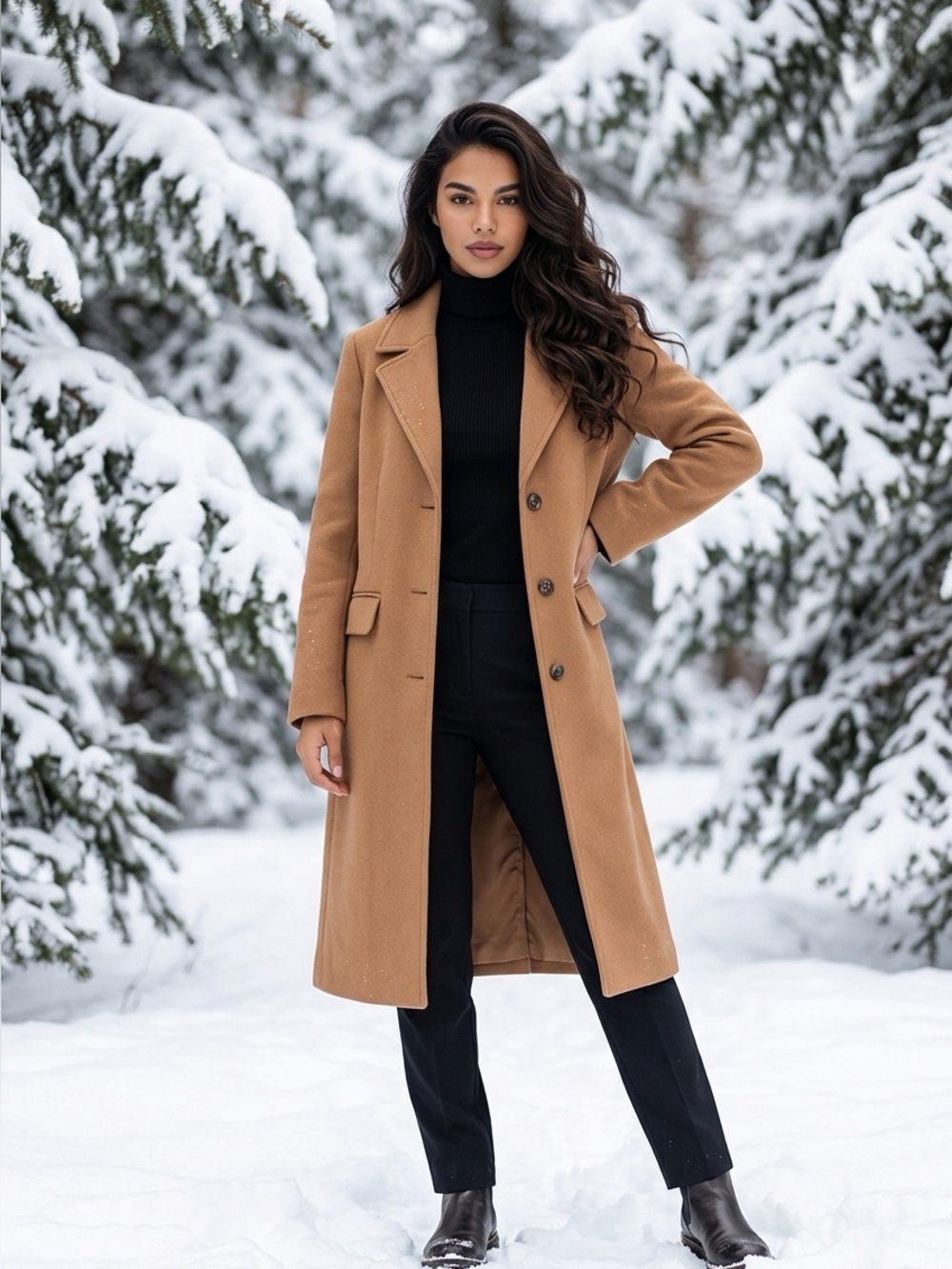 The Drop Women's Camel Single-Breasted Trench Coat